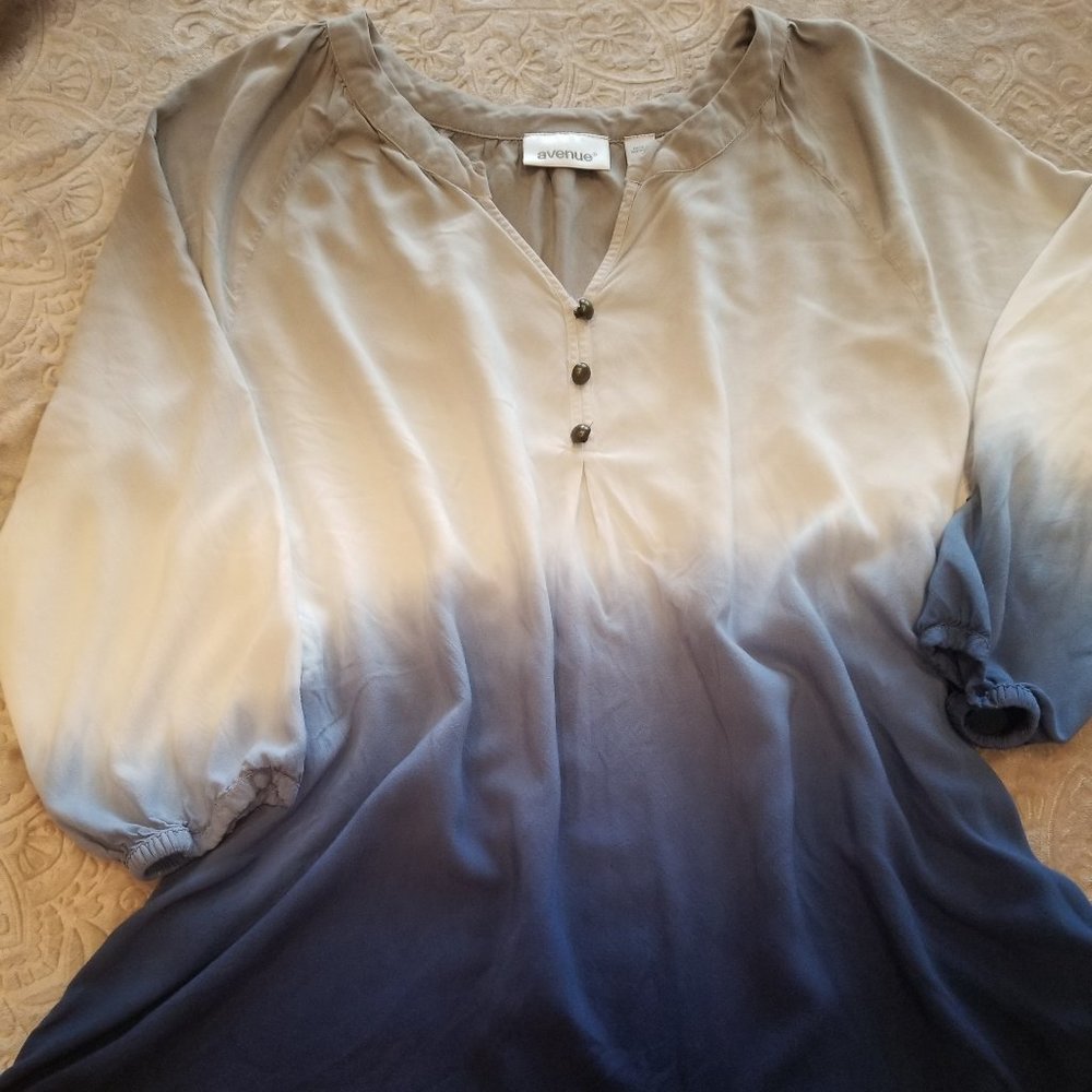 Avenue Ombre 3/4 Sleeve Blouse